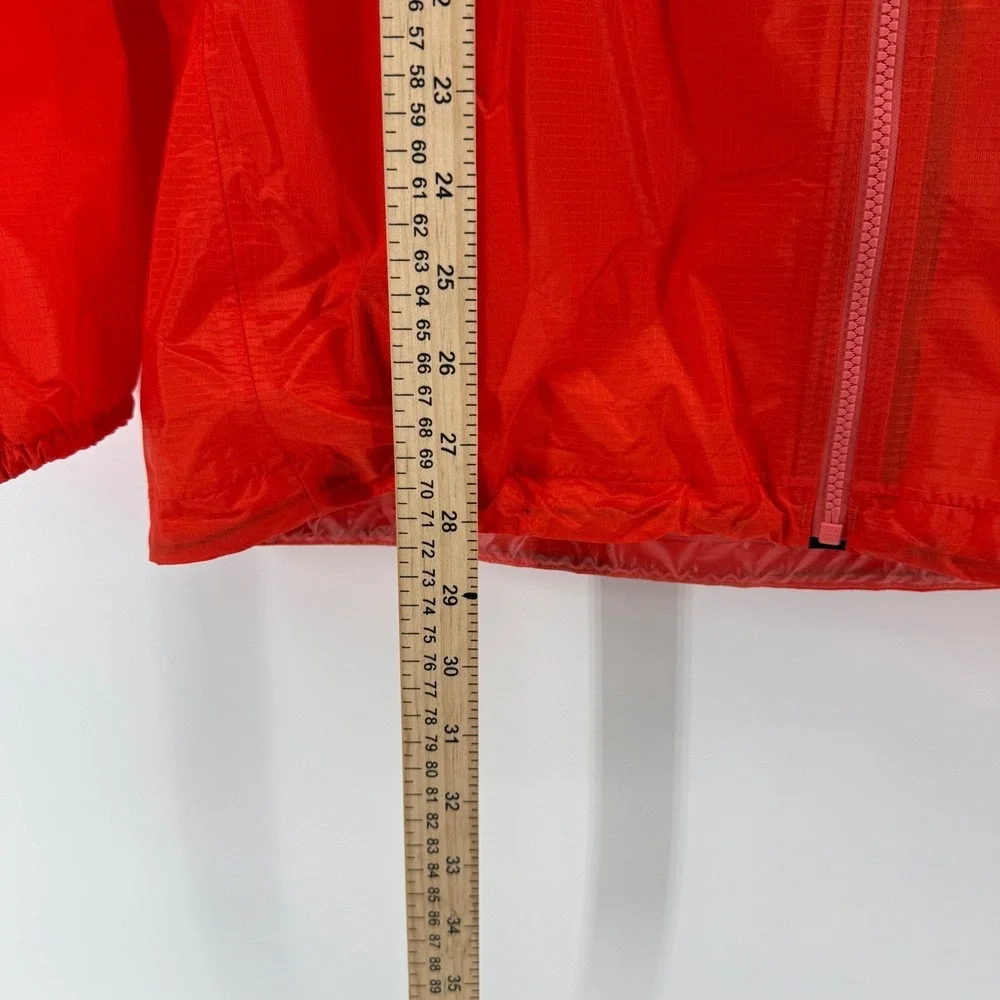 Patagonia Houdini Jacket Mens M Red Black Hooded Lightweight Nylon